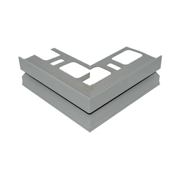 Progress Proterrace Drain Drip Grey Teraszprofil Külső Sarokelem 10 mm (21 cm x 21 cm)