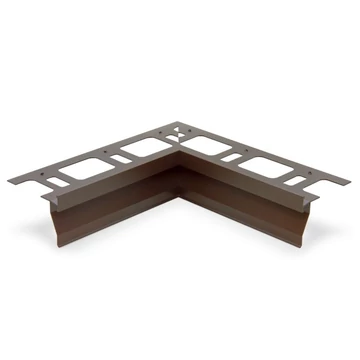 Progress Proterrace Drain FDP Dark Brown Teraszprofil Belső Sarokelem Alumínium 10 mm (21 cm x 21 cm) AIPFDP 10ALTF