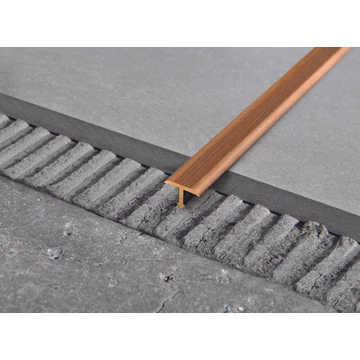 Progress Procover T Profil Antik Sárgaréz Burkolatváltó 14 mm (2,7m/szál) PCROB 149 