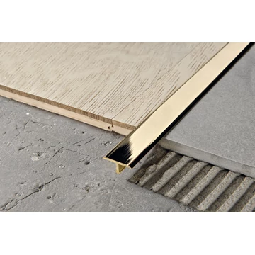 Progress Procover T Profil Polírozott Sárgaréz Burkolatváltó 14 mm (2,7m/szál) PCROL 149 
