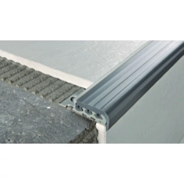 Progress Prostair Natúr Alumínium Lépcsőprofil Szürke Gumibetéttel 10 mm (2,7m/szál) PTR 10G
