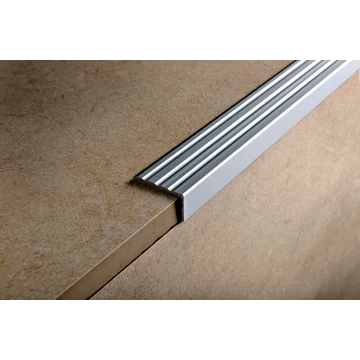Progress Prowalk 2510 Csavarozható Eloxált Ezüst Alumínium Lépcsőprofil 24 x 10 mm (0,9m/szál) PWKAA 25109FS 
