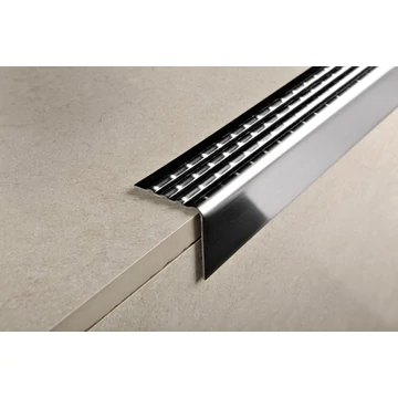 Progress Prowalk ACC Öntapadós Polírozott Rozsdamentes Acél Lépcsőprofil 10 mm (2,7m/szál) PWKAC 3010A