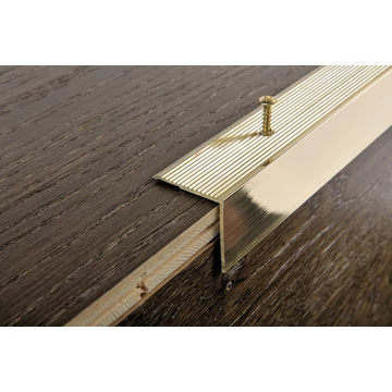 Progress Prowalk Csavarozható Polírozott Sárgaréz Lépcsőprofil 22 x 22 mm (2,7m/szál) PWKOL 22F